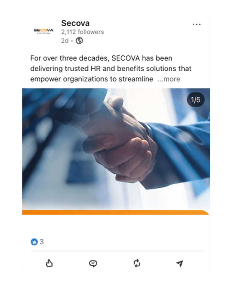 Secova LinkedIn post 1